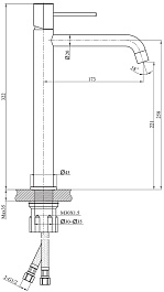 Raiber Смеситель для раковины чаши Graceful RPB-002 черный матовый – фотография-3